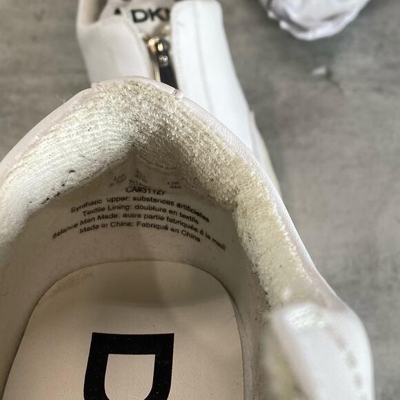 DKNY Women's White Caleb Logo Slip-On Zip-Up Sneakers SZ 6.5 - Picture 8 of 8